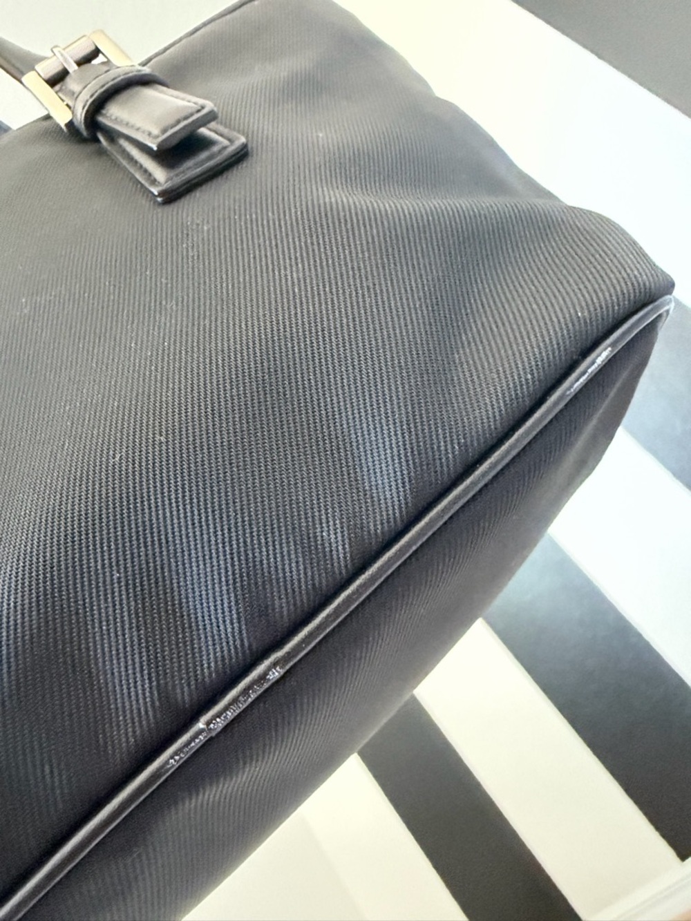 Coach Vintage Nylon Tote Bag Black Y2K Lightweight Shoulder Bag Style 7047 🖤 - Picture 14 of 15